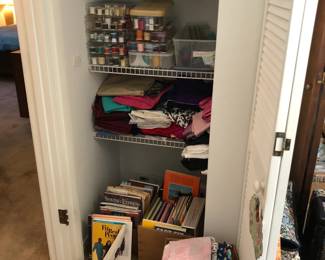 Sewing supplies - thread, bobbins, patterns, fabric, and more