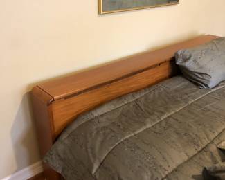 King size bed with storage at headboard and under bed drawers