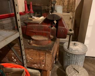 olathe very large vise on workbench