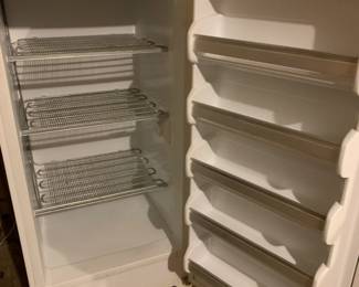 Olathe upright freezer inside view