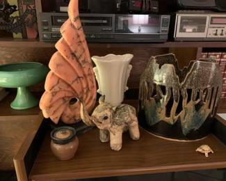 Olathe carvings and other art and pottery pieces