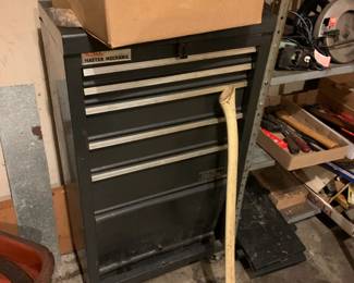 Olathe rolling tool box and many tools