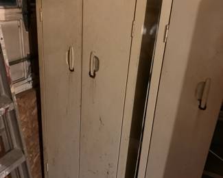 Olathe Vintage 2 door metal panty cabinets