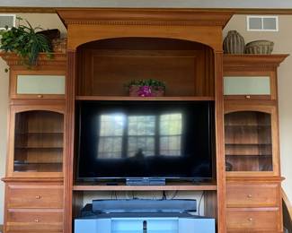 Large 3 piece custom entertainment center 