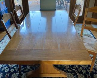 Large Farm Style Table and 6 Chairs 