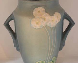 756 - Roseville Primrose 6.5" tall pottery vase
