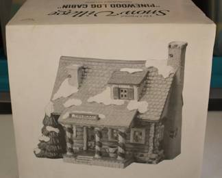 161 - Dept 56 Pine Wood Log Cabin in box
