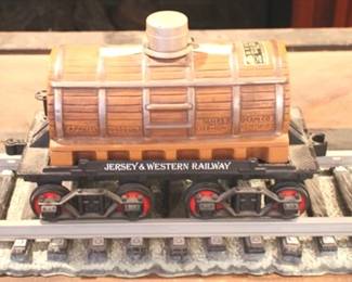 304 - Jim Beam Decanter " Jersey & Western Railway" 8" long
