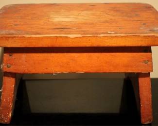 458 - Wooden Stool 11 x 7 x 7 Inches

