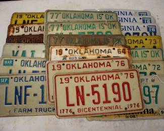 102 - Assorted Vintage License Plates
