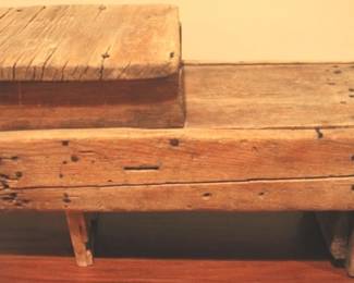 547 - Primitive Wooden Step Stool 12 x 24 x 10 Inches
