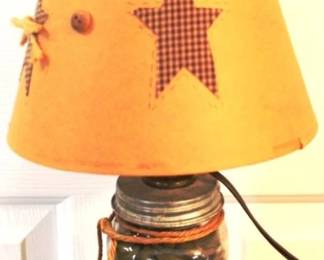 857 - Ball Mason Jar Lamp 14.5 Inches Tall
