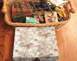 879 - Lot of Assorted Items Box, Basket etc
