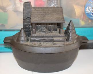 177 - Cast Iron Pot 3D Mold Lid 9.5 x 13 Inches
