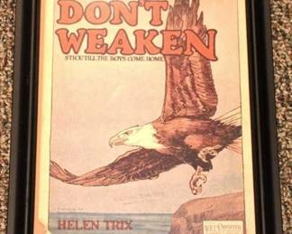 431 - Framed Print - Don't Weaken Helen Trix 16 x 13 Inches
