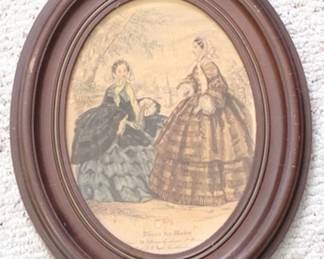 245 - Oval Framed Fashion Print 16 x 14
