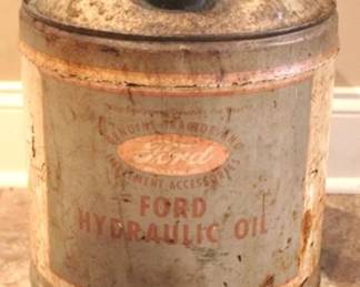 298 - Ford Hydraulic Oil Vintage Can 12.5 tall
