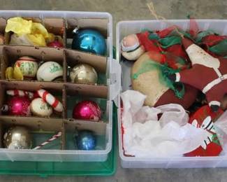 77 - Christmas Decorations Plastic Tote (2)
