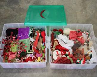 71 - Christmas Decorations Plastic Tote (2)
