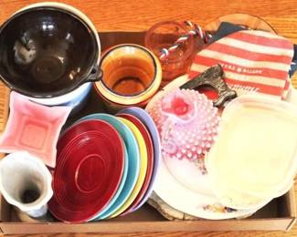 867 - Tray Lot of Assorted Items Saucers and Plates etc
