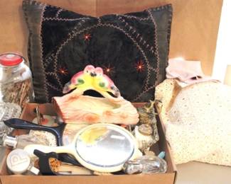 822 - Lot of Assorted Items Bird Planter, Covered Dish, etc.
