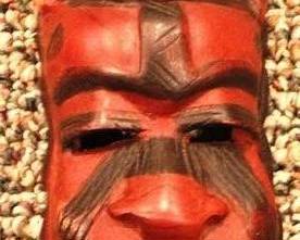 572 - Carved Wood Mask 10 Inches
