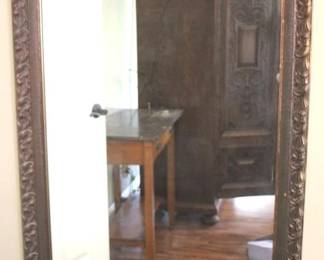 602 - Carved frame wall mirror, 34 x 48
