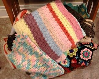 332 - Assorted Afghan Blankets
