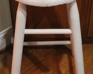 758 - Wood stool, 23.5 x 12
