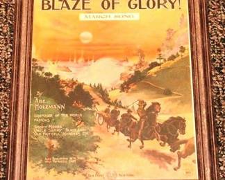 433 - Framed Print - Blaze of Glory 16.5 x 13.5 Inches
