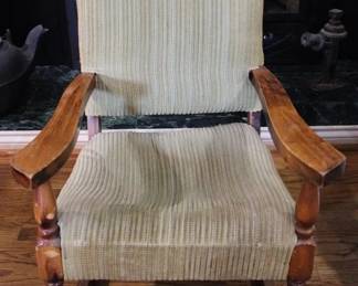 682 - Vintage upholstered child's rocker 22.5 x 14 x 12
