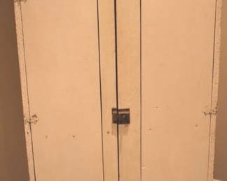 555 - Painted Corner Cabinet 47.5 x 26 x 11 Inches
