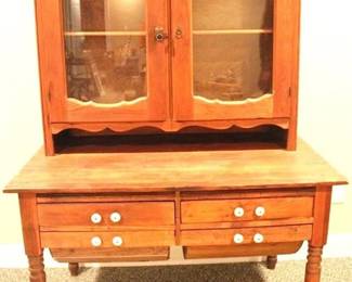 557 - Vintage possum belly baker's cupboard 66.5 x 48 x 29.5 Inches
