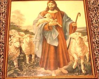 526 - Framed Print - The Shepherd 18 x 15 Inches
