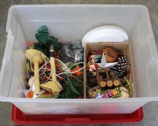 75 - Christmas Decorations Plastic Tote
