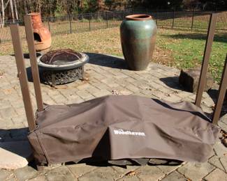 43 - Woodhaven Wood Log Holder 48 x 59 x 14 inches
