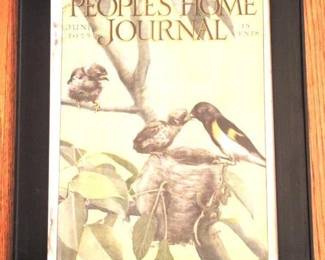 856 - Framed Page Peoples Home Journal 16.5 x 13.5 Inches
