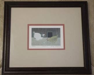 643 - "Cluck" signed & numbered print #226/950 16.5 x 14
