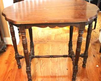 844 - Six Leg Wooden Table 29 x 20 x 34 Inches
