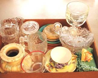 814 - Tray Lot of Assorted Items Plates, Cup and Saucer etc.
