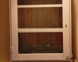 554 - Painted Display Cabinet 28.5 x 21.5 x 12 Inches
