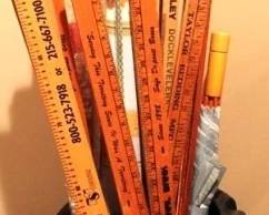 518 - Plastic Container w/ Measuring Sticks & more
