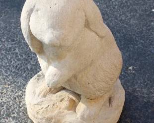 139 - Concrete Rabbit 11 Inches Tall
