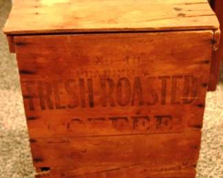 574 - Fresh Roasted Coffee Wood Crate 14 x 17 x 22 Inches
