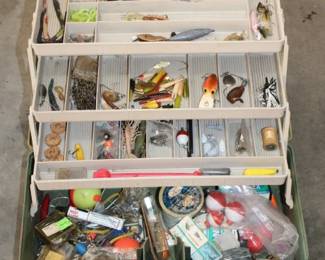 158 - Plano Tackle Box w/Tackle 8 x 15.5 Inches
