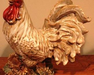 469 - Art Pottery Rooster 10 Inches Tall
