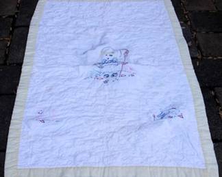 341 - Child's hand stitched quilt - 49 x 33.5
