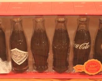 510 - Coca-Cola 100th Anniversary Bottle Set 6 Bottle Display
