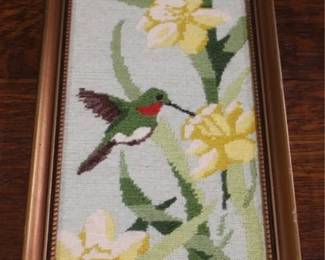 703 - Framed needlepoint, 16.5 x 4.5
