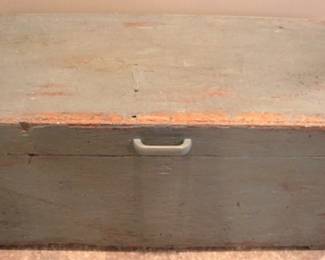 296 - Antique wooden tool box 16 x 36 x 18
